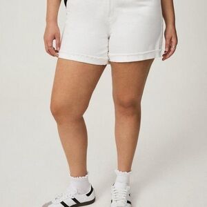 Torrid size 16 5” High rise White denim shorts 3 for $20 end of Summer Sale
